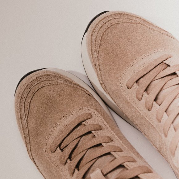 Massimo Dutti Sneakers Soft split suede trainers - Picture 1 of 8